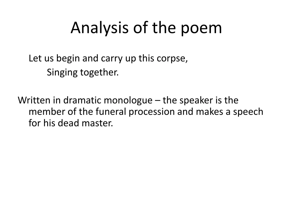 analysis of the poem