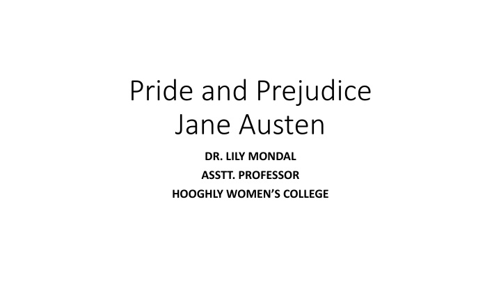 pride and prejudice jane austen