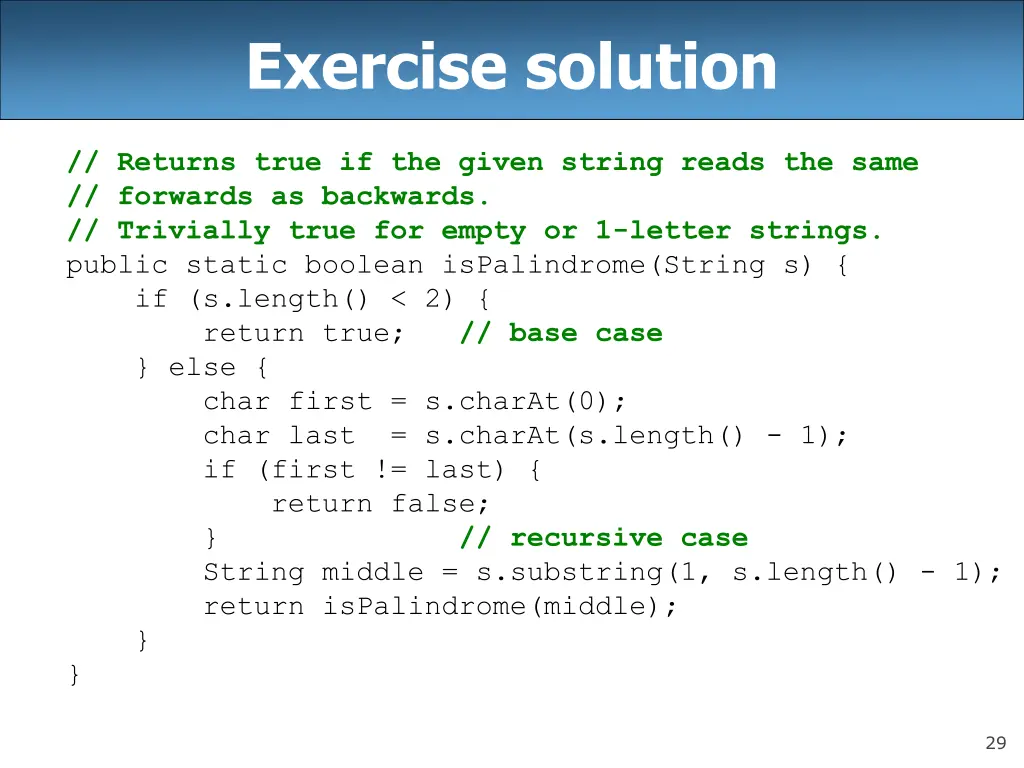 exercise solution