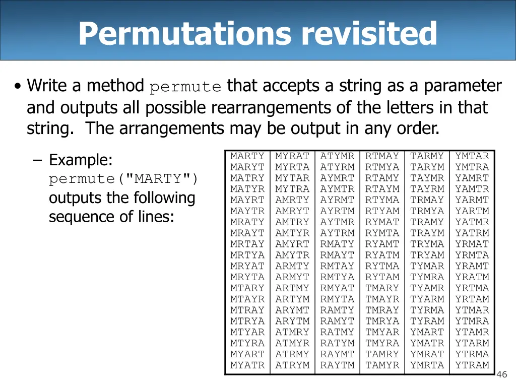 permutations revisited