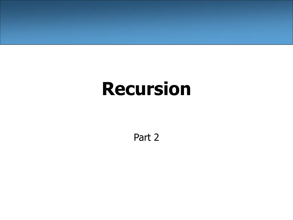recursion 2