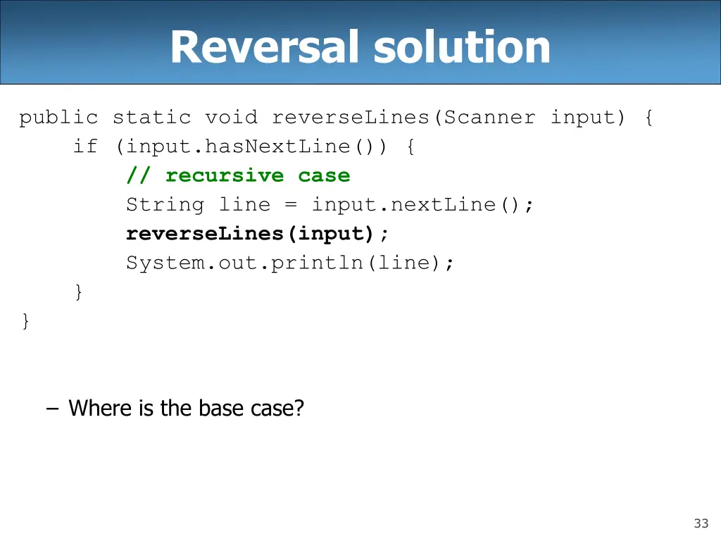 reversal solution