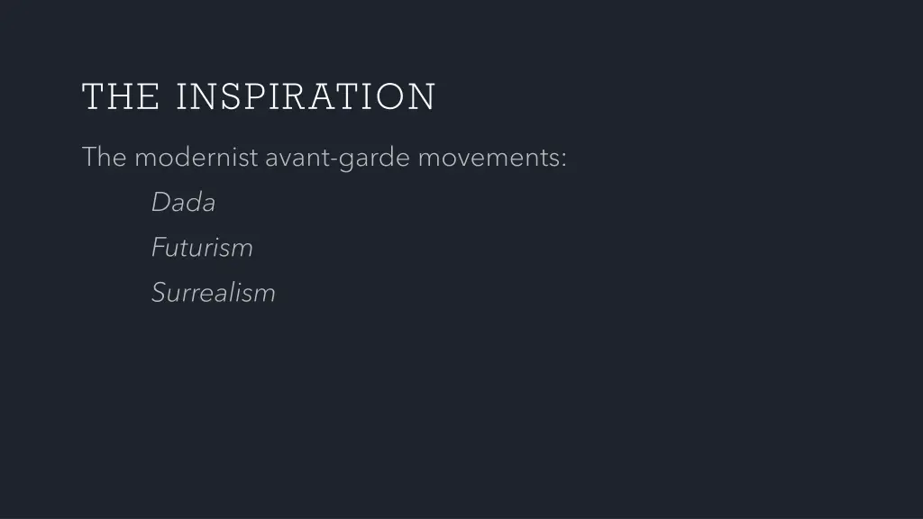 the inspiration