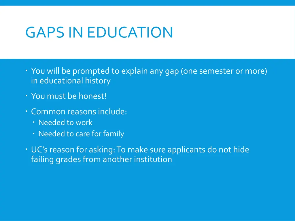 gaps in education