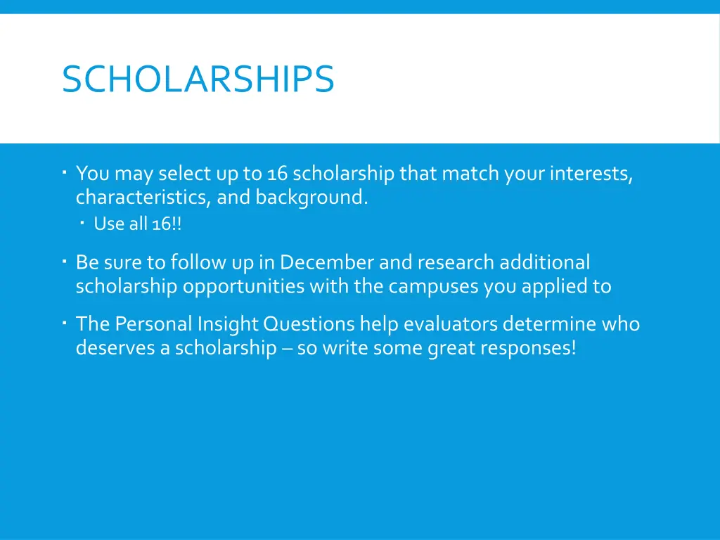 scholarships