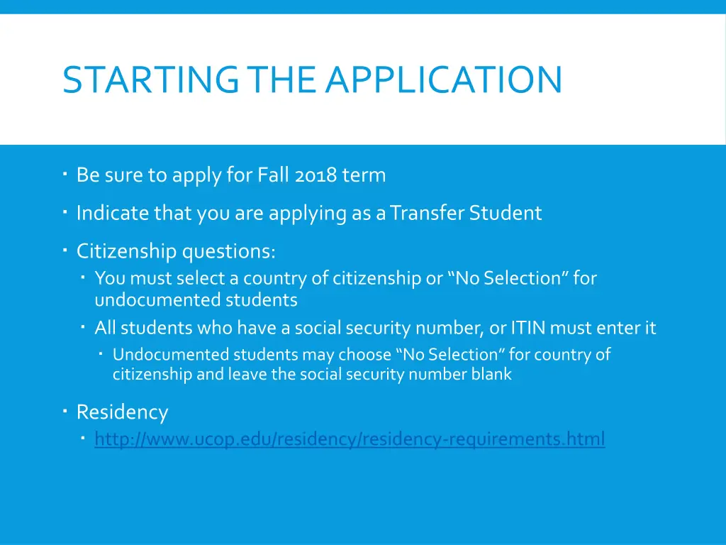 starting the application