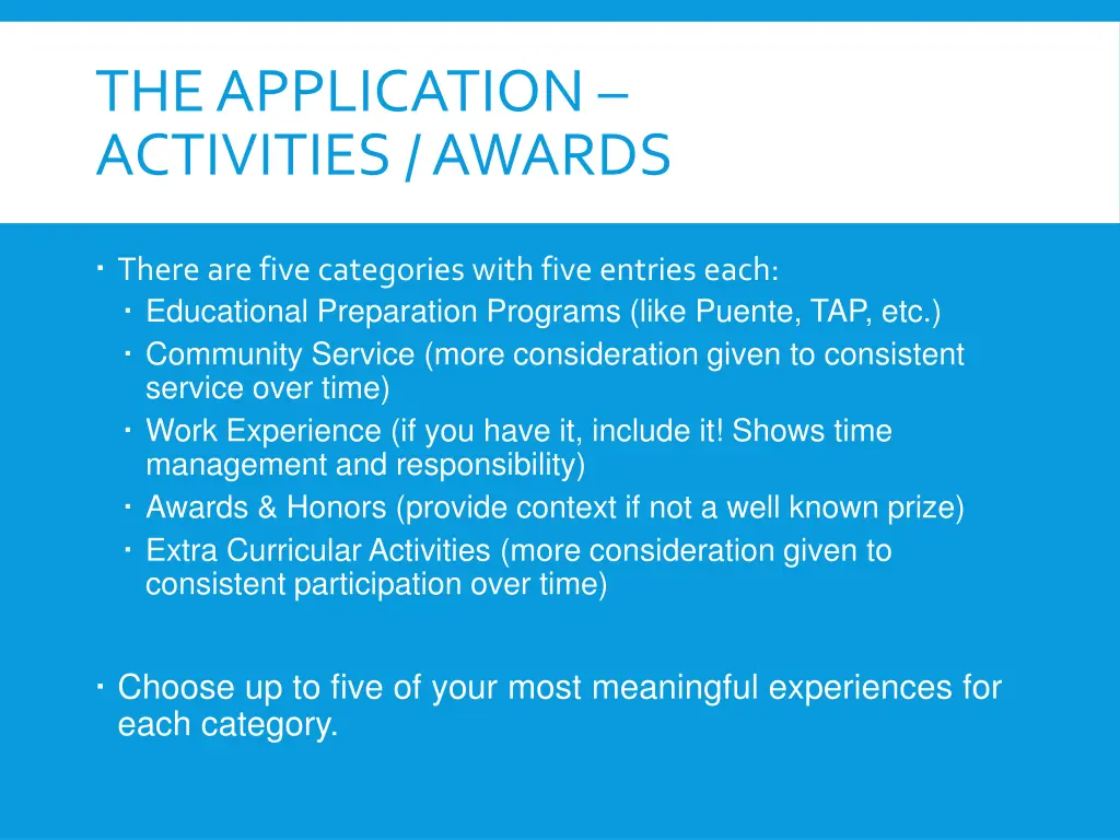 the application activities awards 1