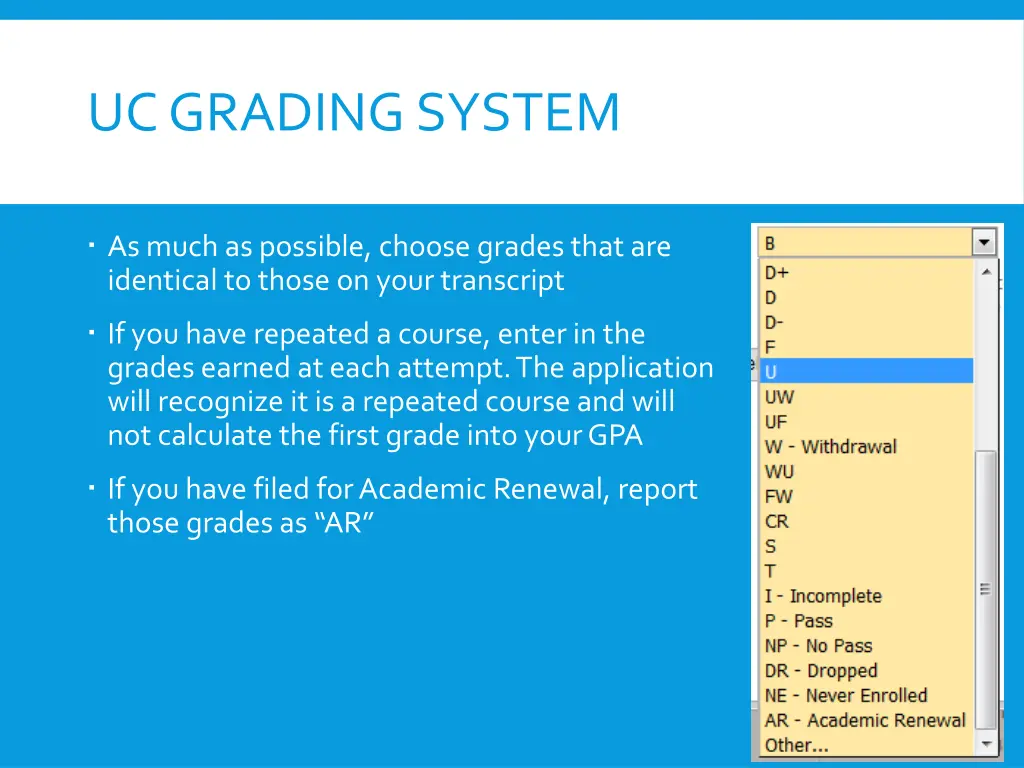 ucgrading system