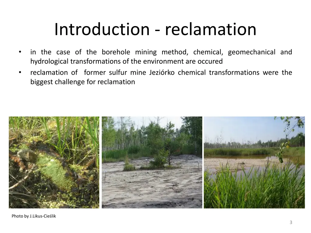 introduction reclamation