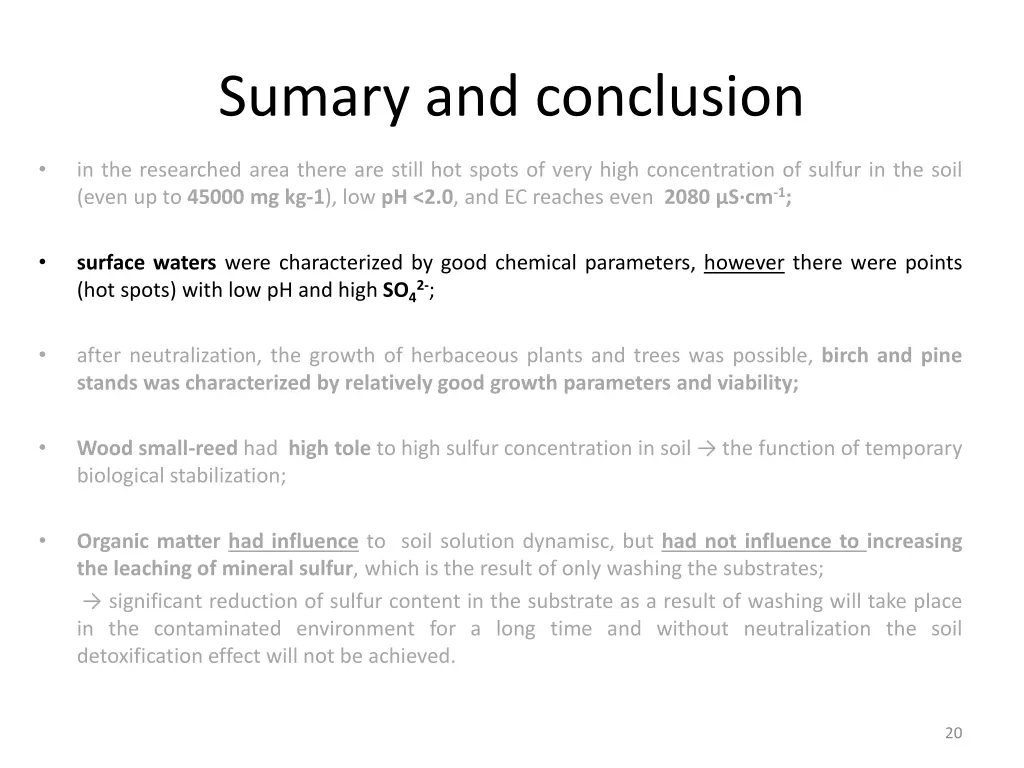 sumary and conclusion 1