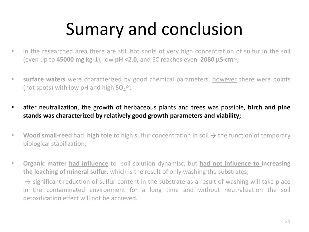 sumary and conclusion 2