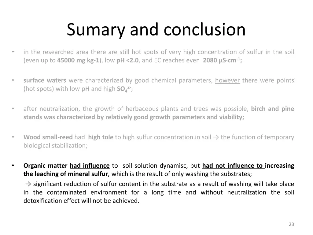 sumary and conclusion 4