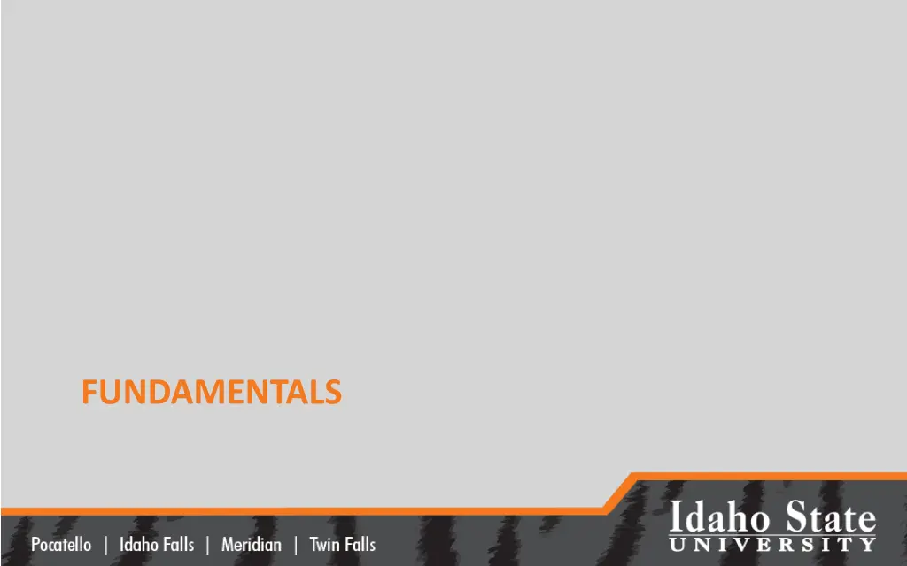fundamentals