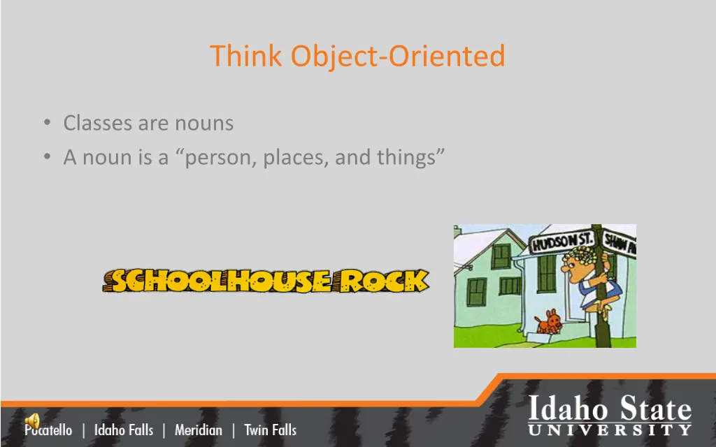 think object oriented