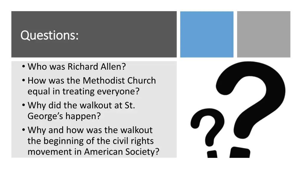 questions questions