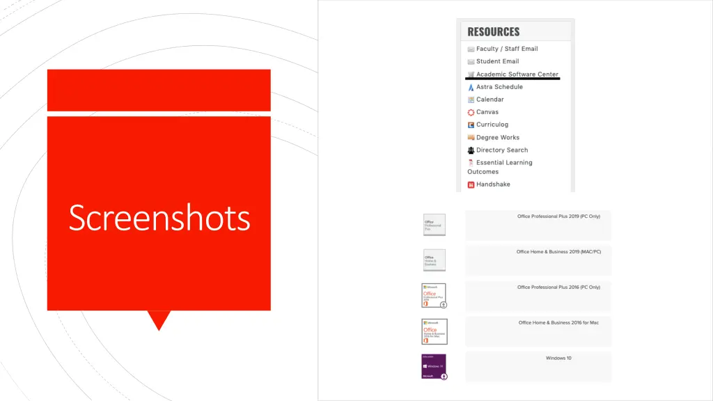 screenshots