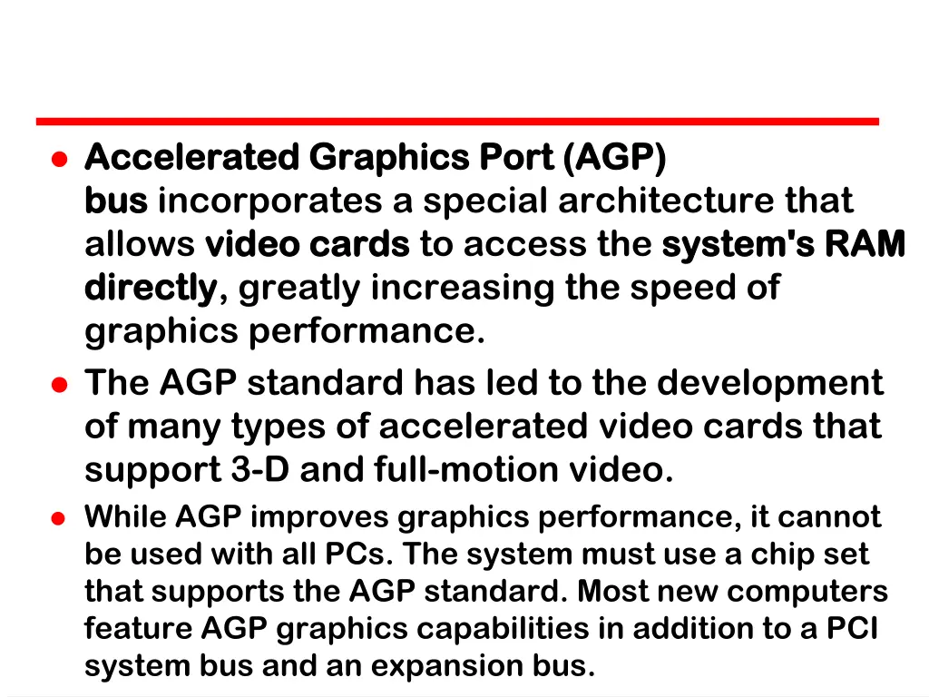 accelerated graphics port agp accelerated