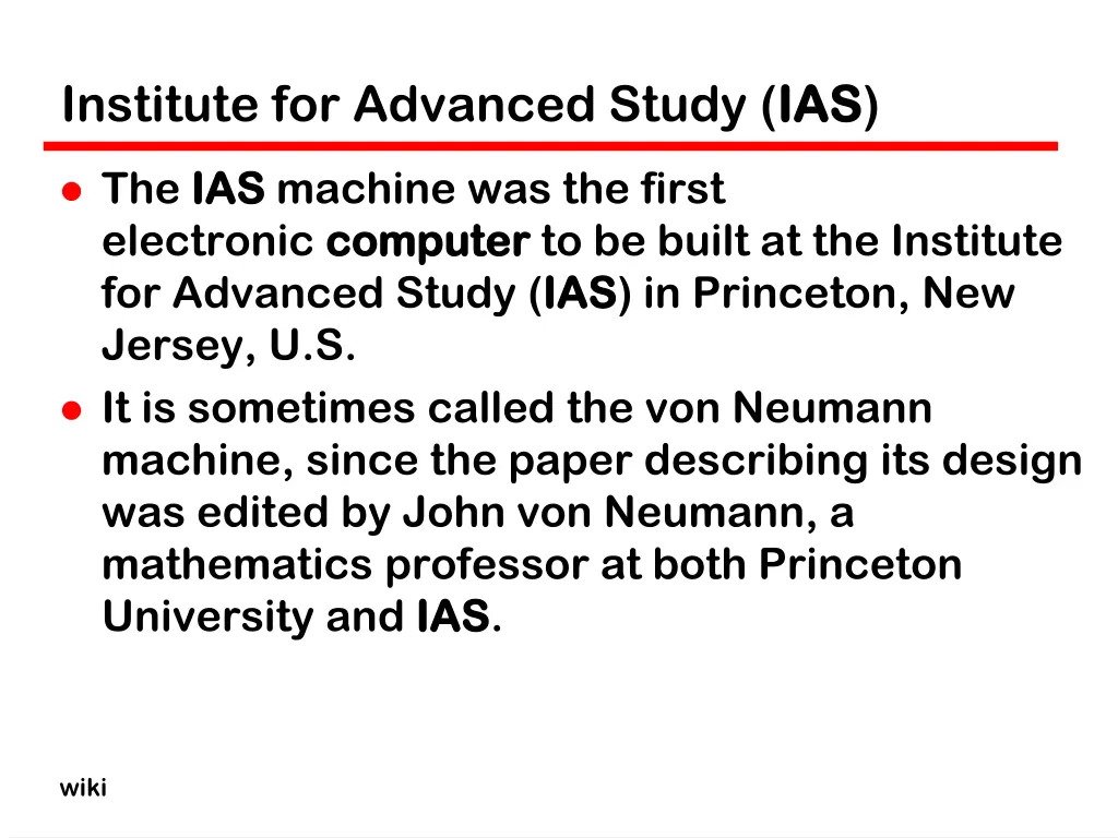 institute for advanced study ias