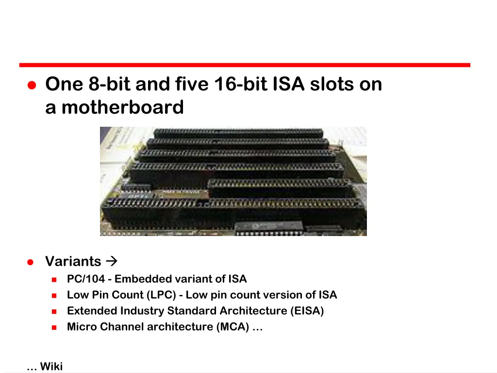 one 8 bit and five 16 bit isa slots