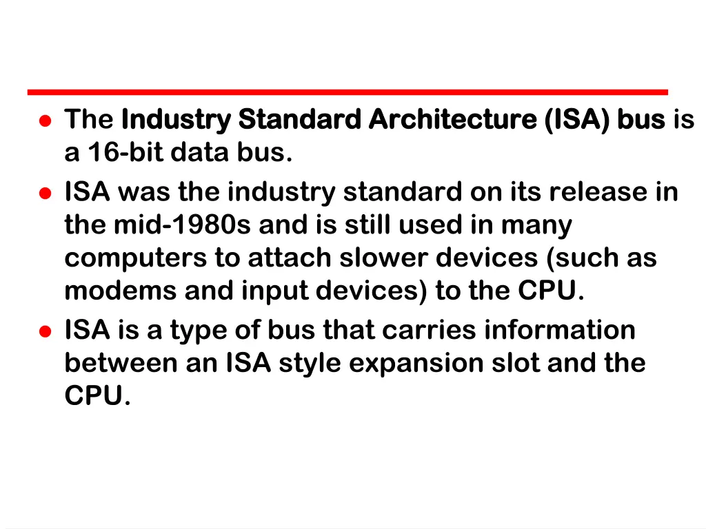the industry standard architecture