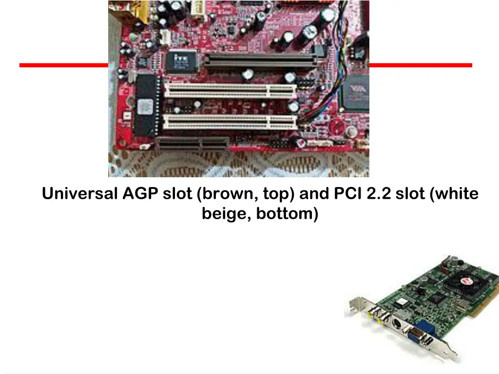 universal agp slot brown top and pci 2 2 slot