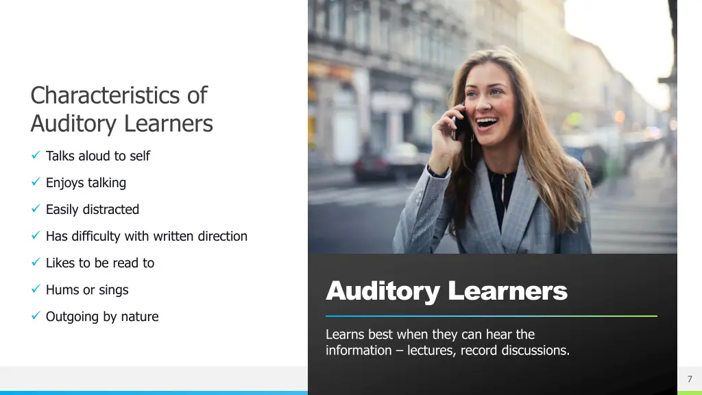 characteristics of auditory learners