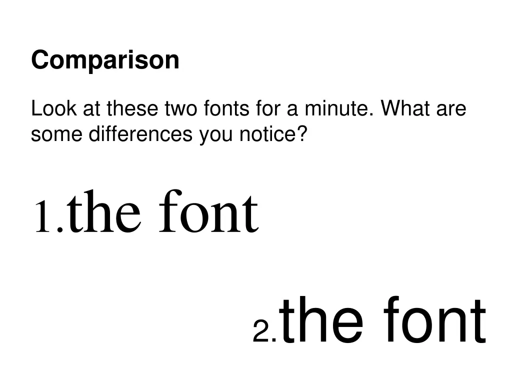 comparison