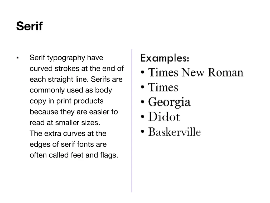 serif