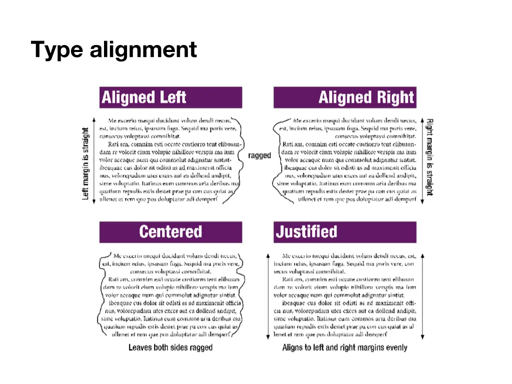 type alignment 1