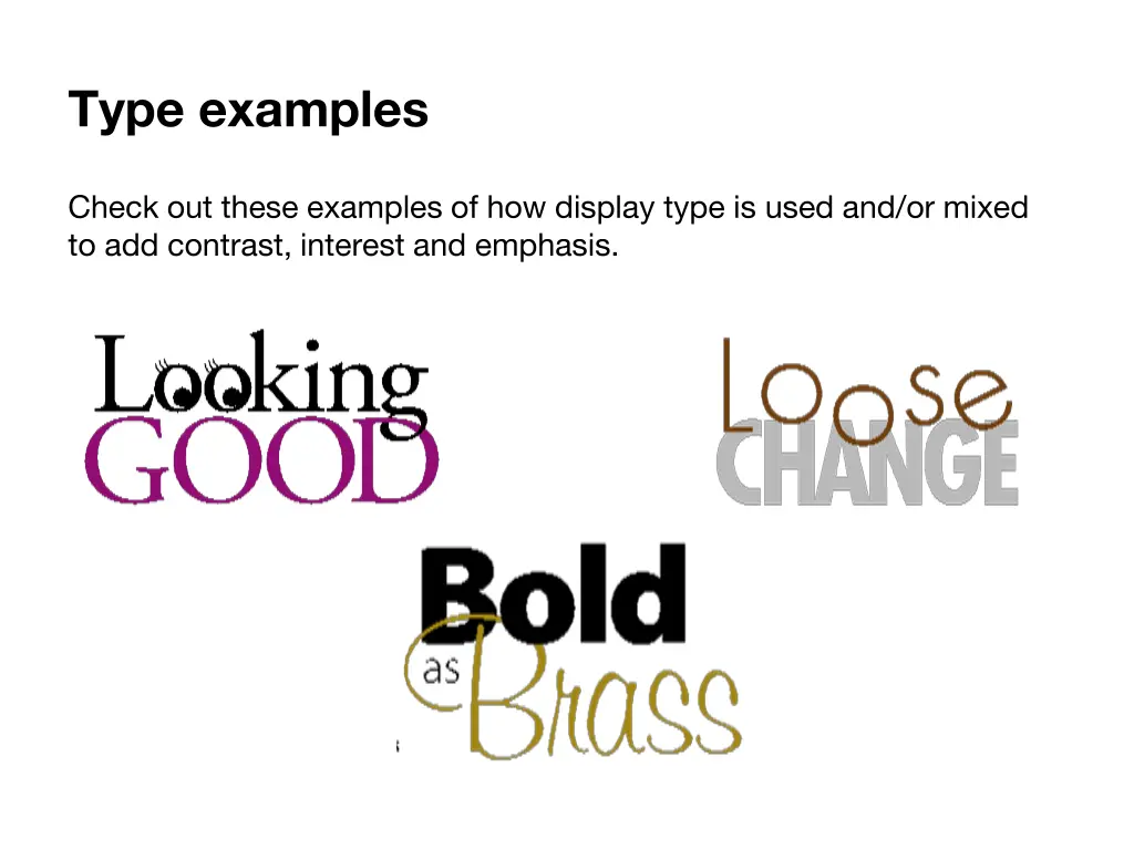 type examples 1