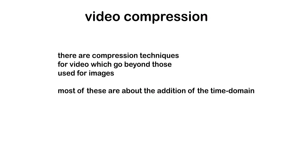 video compression