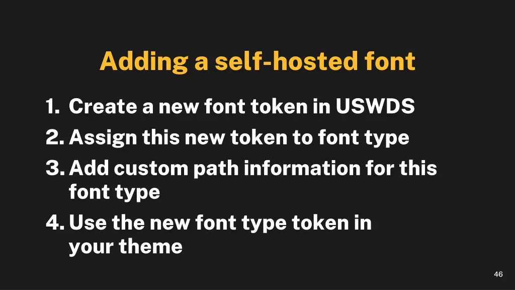 adding a self hosted font
