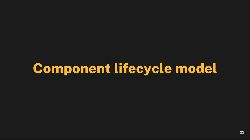 component lifecycle model