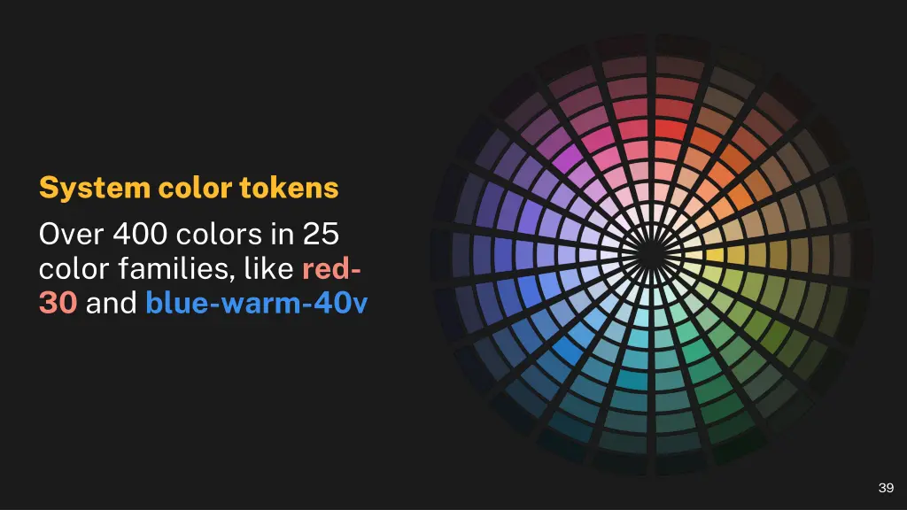 system color tokens over 400 colors in 25 color