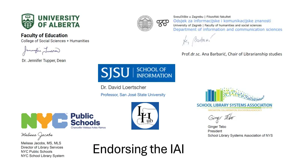 endorsing the iai