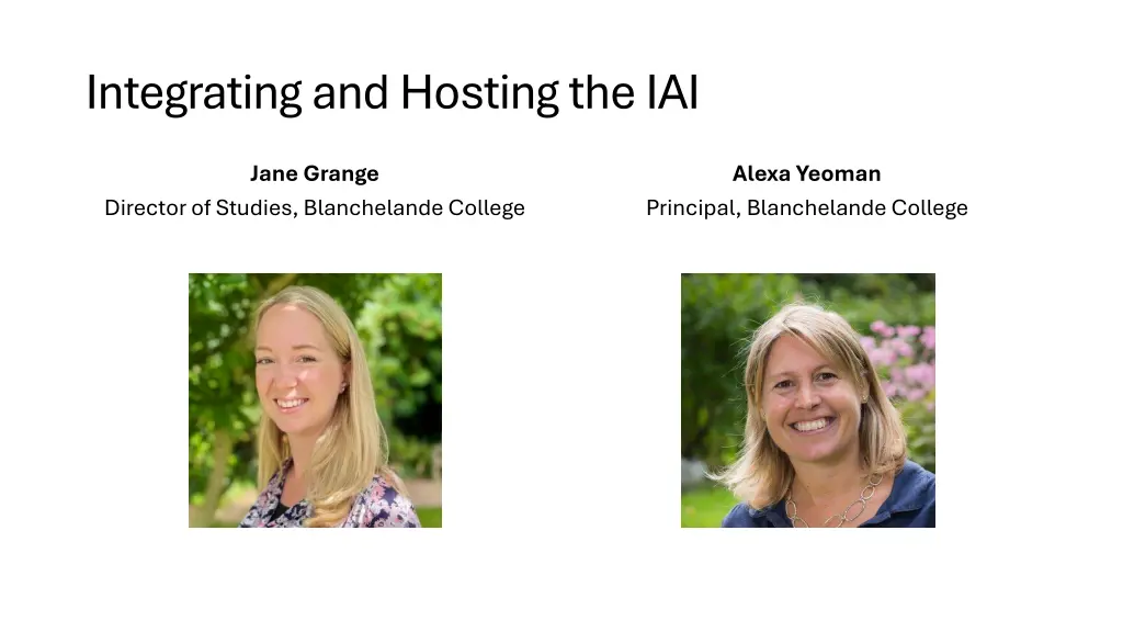 integrating and hosting the iai