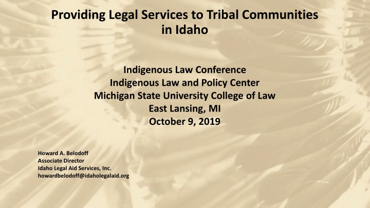 providing legal services to tribal communities