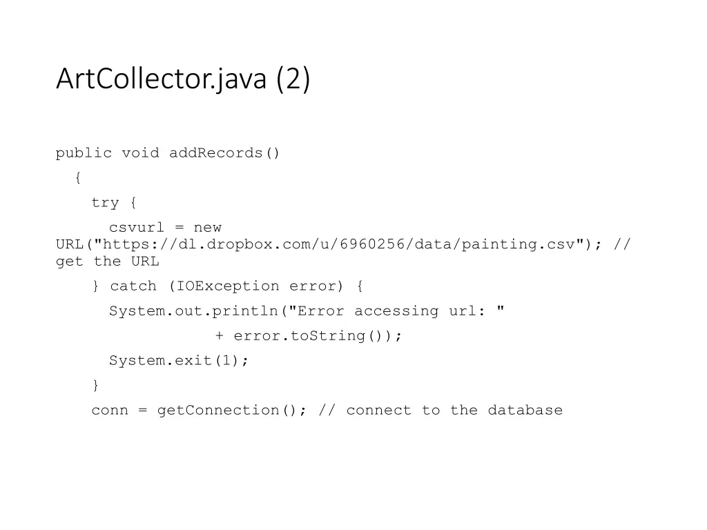 artcollector java 2