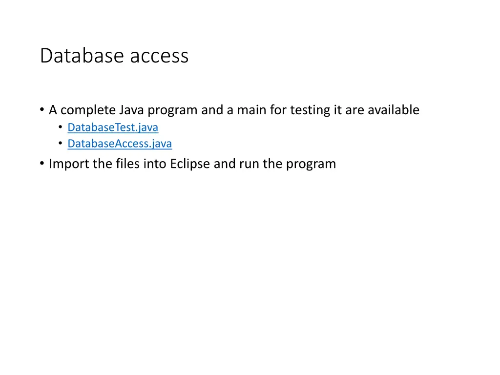 database access