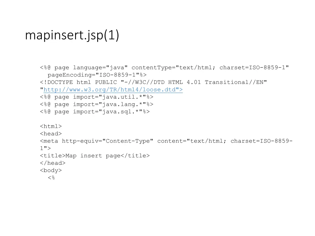 mapinsert jsp 1