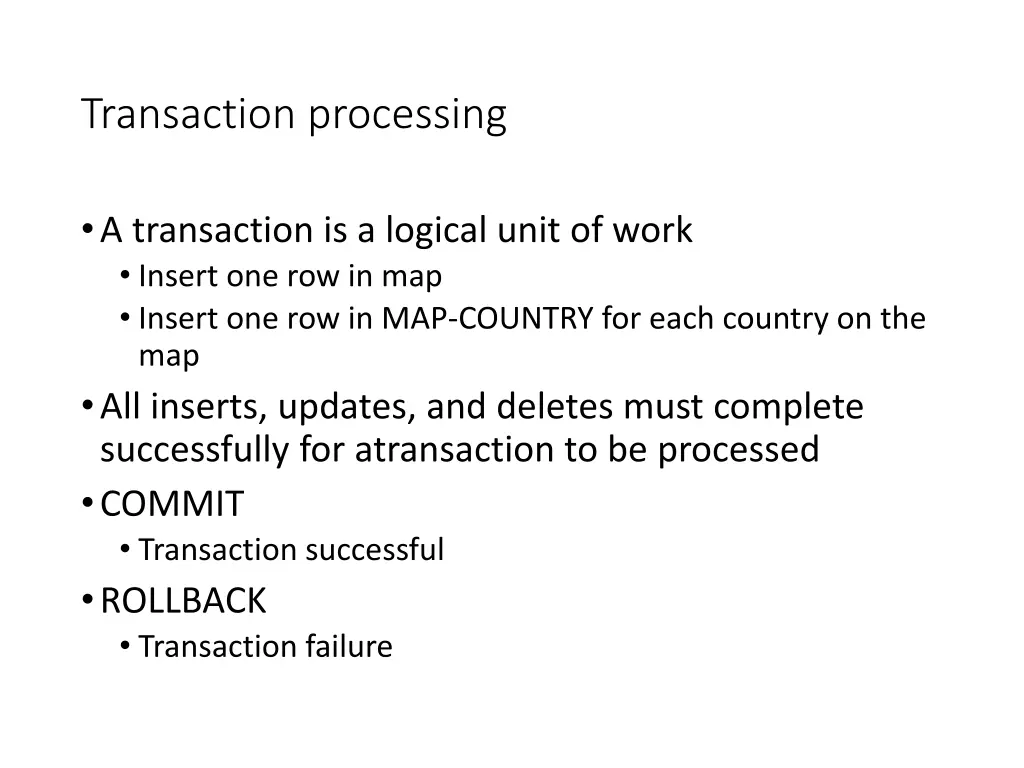 transaction processing