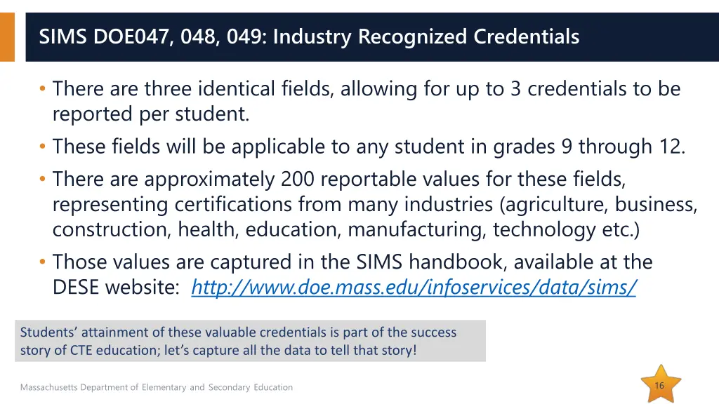 sims doe047 048 049 industry recognized