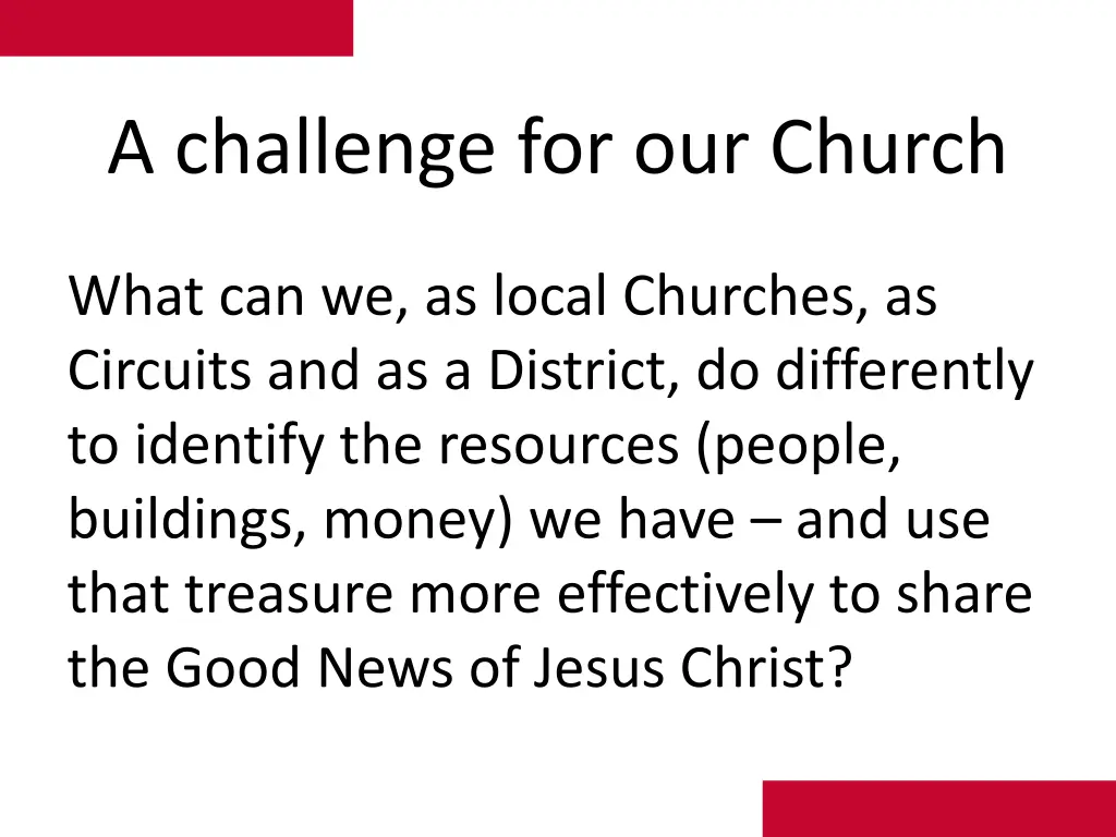 a challenge for our church