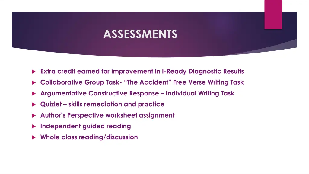 assessments