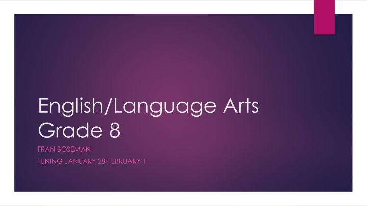 english language arts grade 8 fran boseman