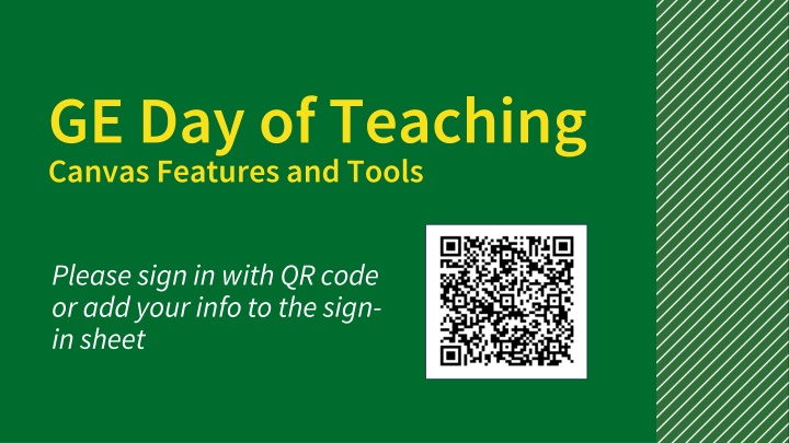 ge day of teaching canvas features and tools