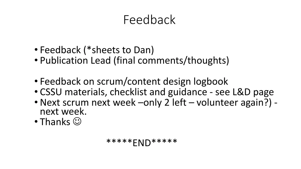 feedback