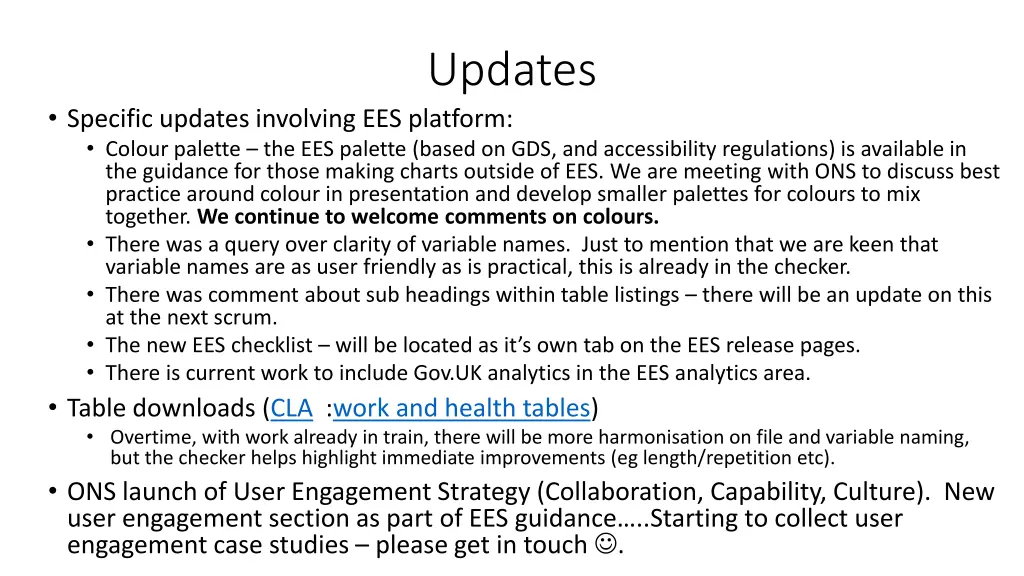 updates