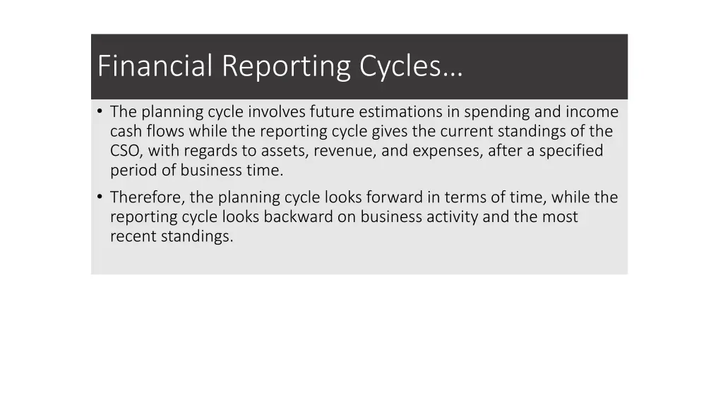 financial reporting cycles 4