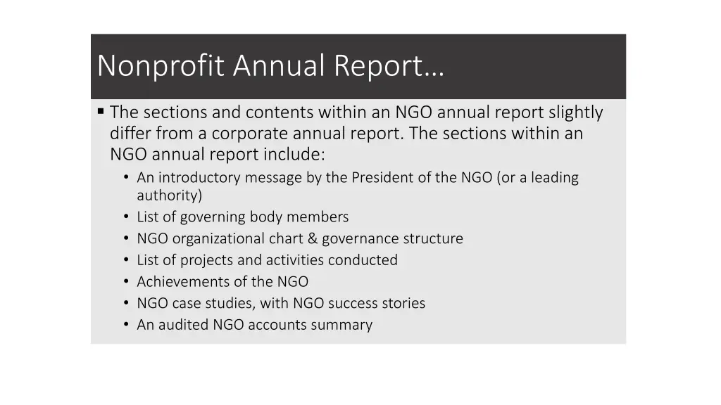 nonprofit annual report 2